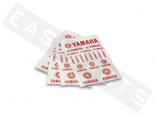 Yamaha Foglio con autoadesivi Yamaha scrittura rosso